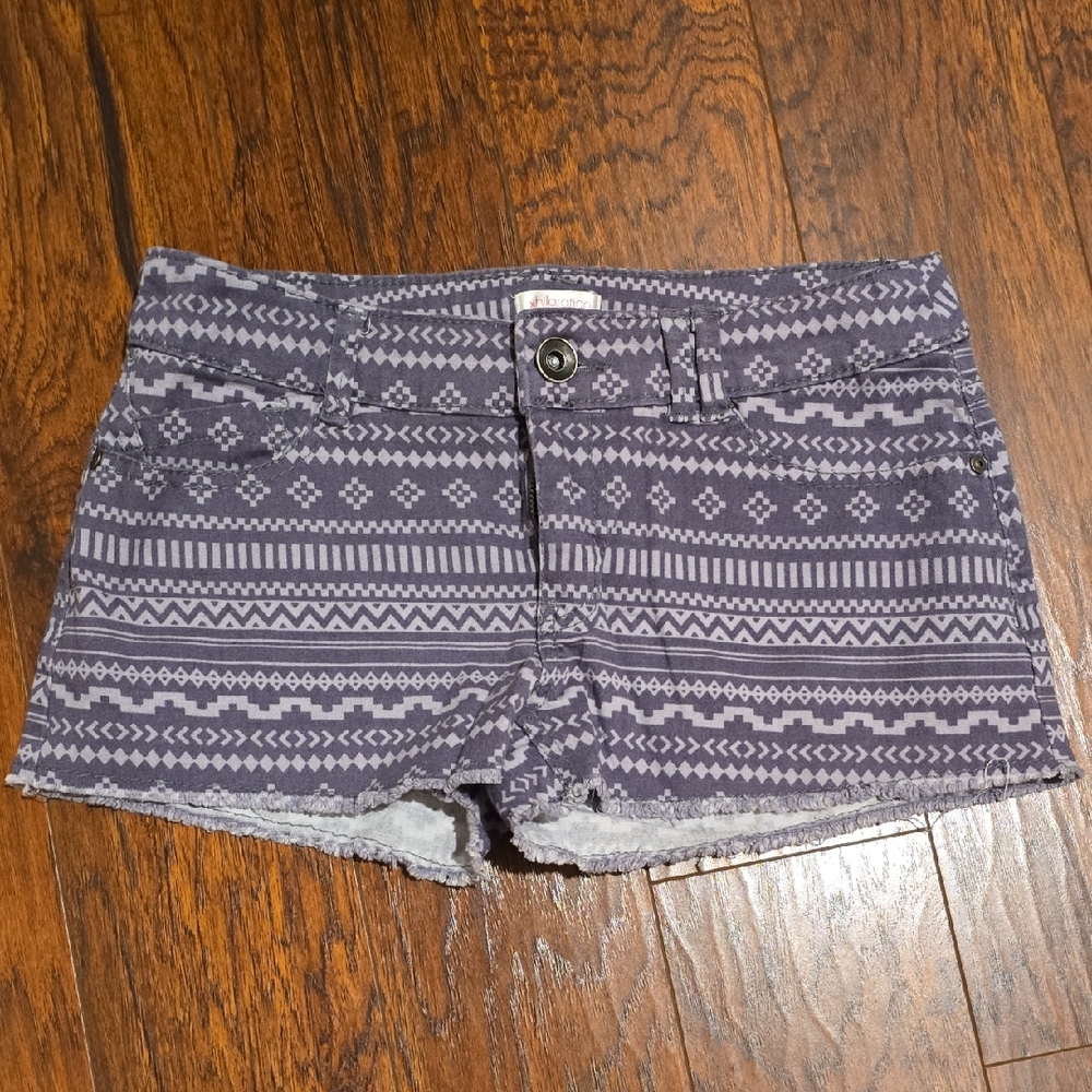 xhileration Patterned Gray Women's Shorts SIZE 2